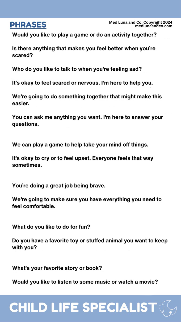 CHILD LIFE SPECIALIST MEDICAL SPANISH BADGE