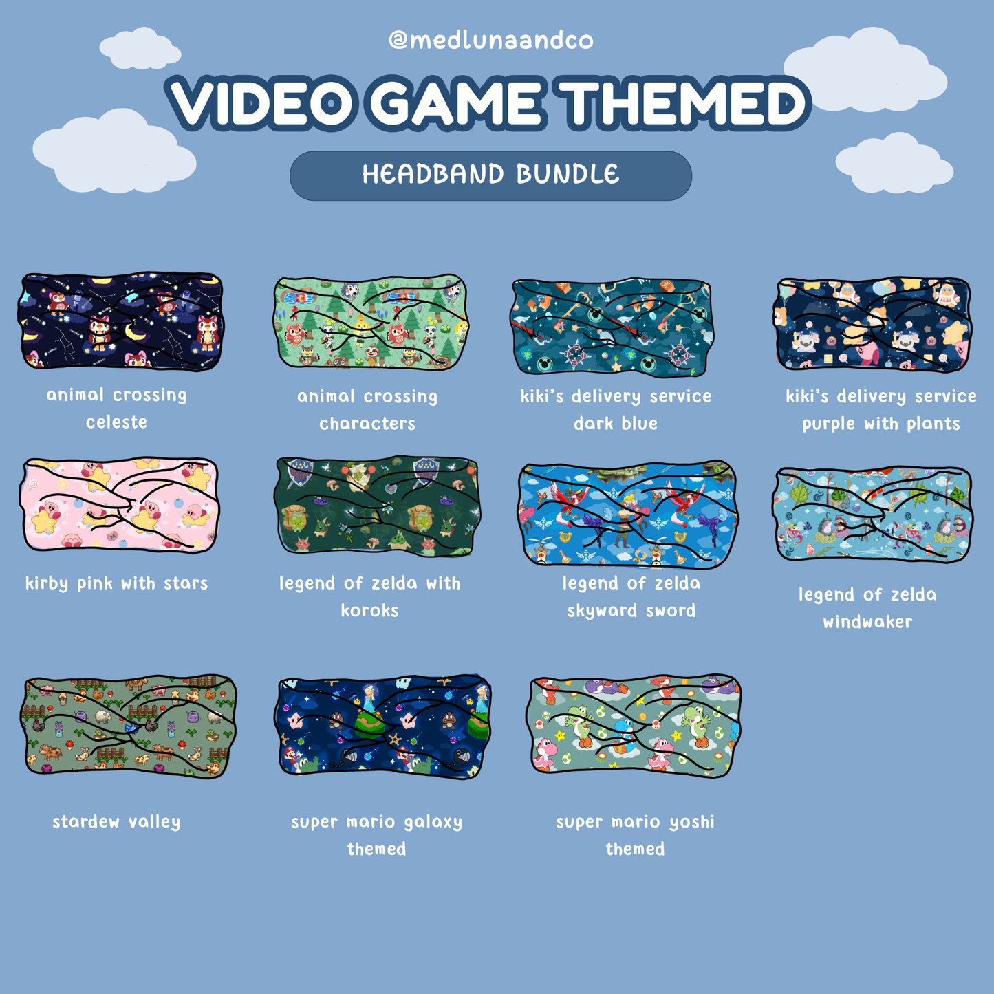 VIDEO GAME HEADBAND BUNDLE