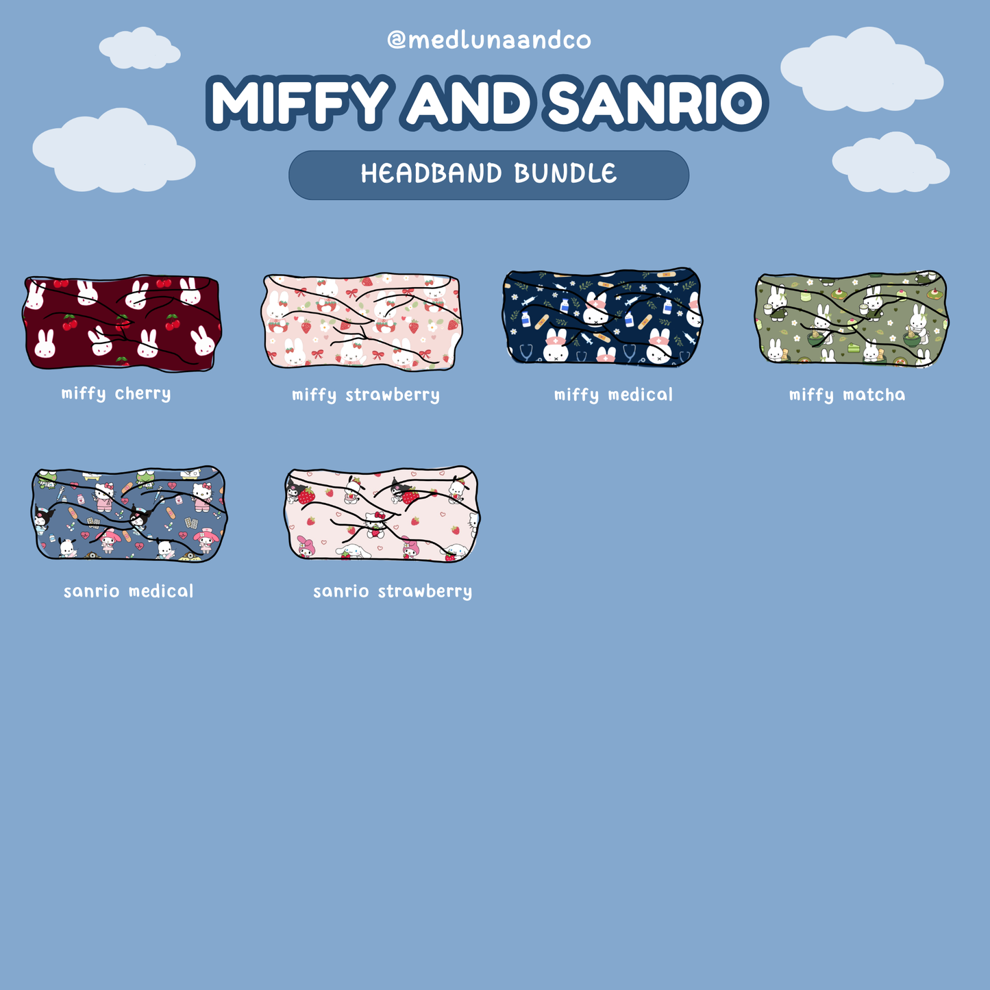 MIFFY AND SANRIO HEADBAND BUNDLE
