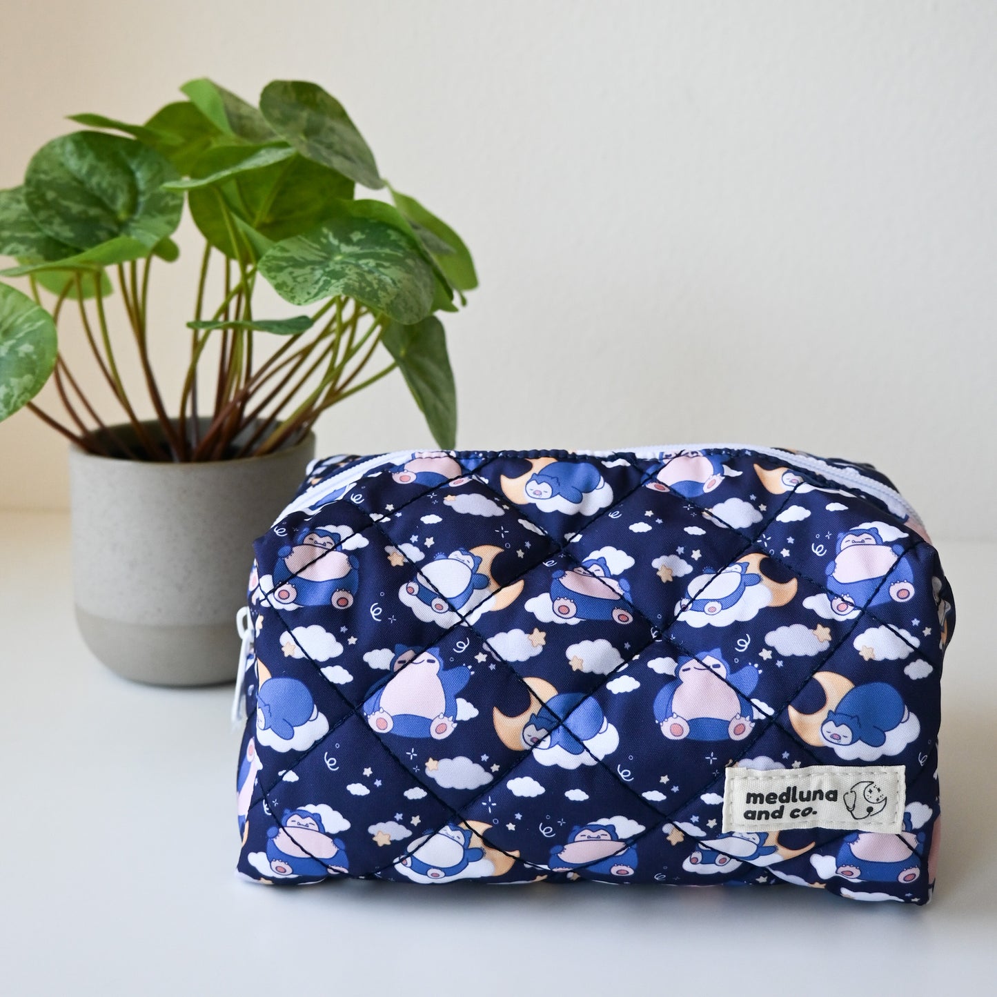 POKEMON - DARK BLUE SNORLAX THEMED MAKEUP BAG