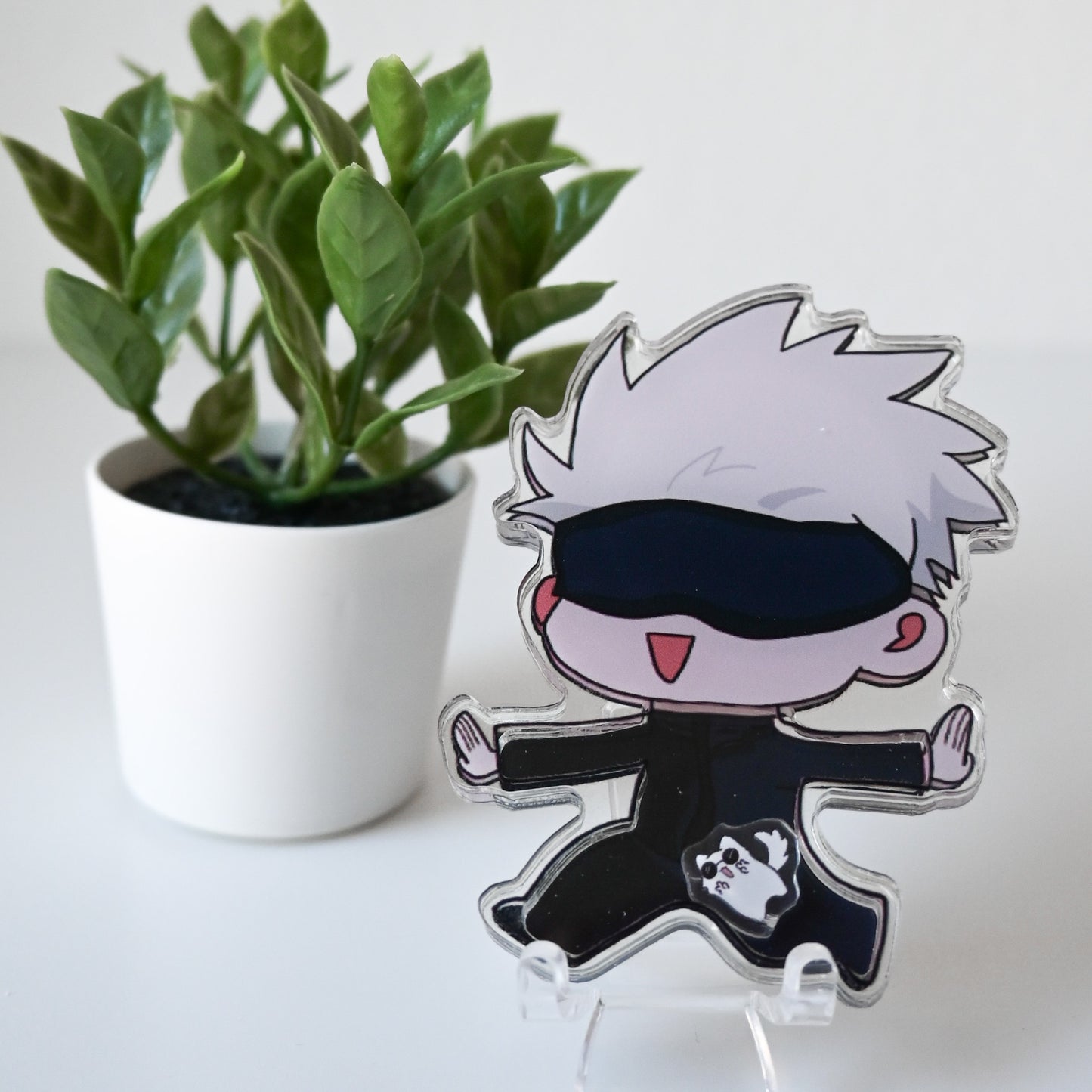 JUJUTSU KAISEN - SATURO GOJO ACRYLIC SHAKER BADGE REEL