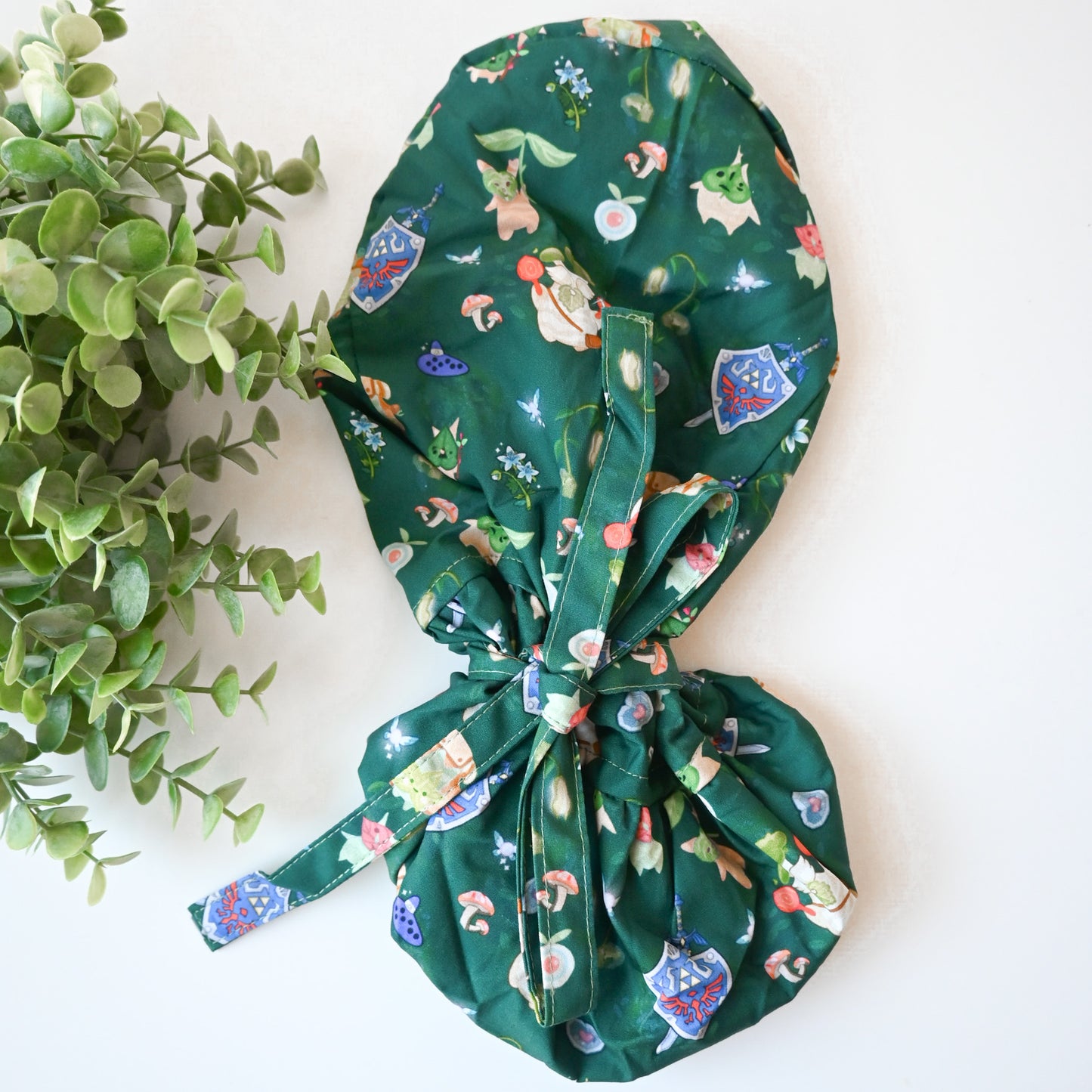 LEGEND OF ZELDA - KOROKS THEMED SATIN LINED PONYTAIL SCRUB CAP