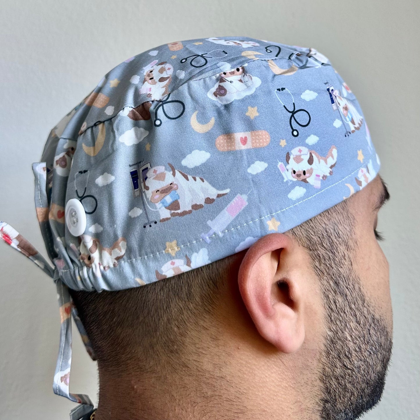 ATLA - APPA MEDICAL THEMED SATIN LINED REGULAR SCRUB CAP