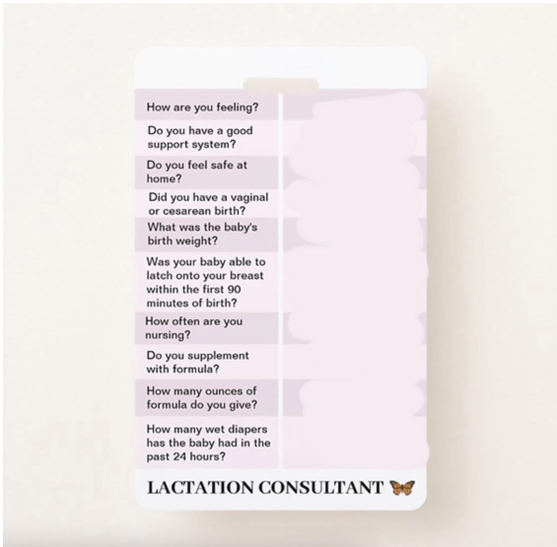 LACTATION CONSULTANT