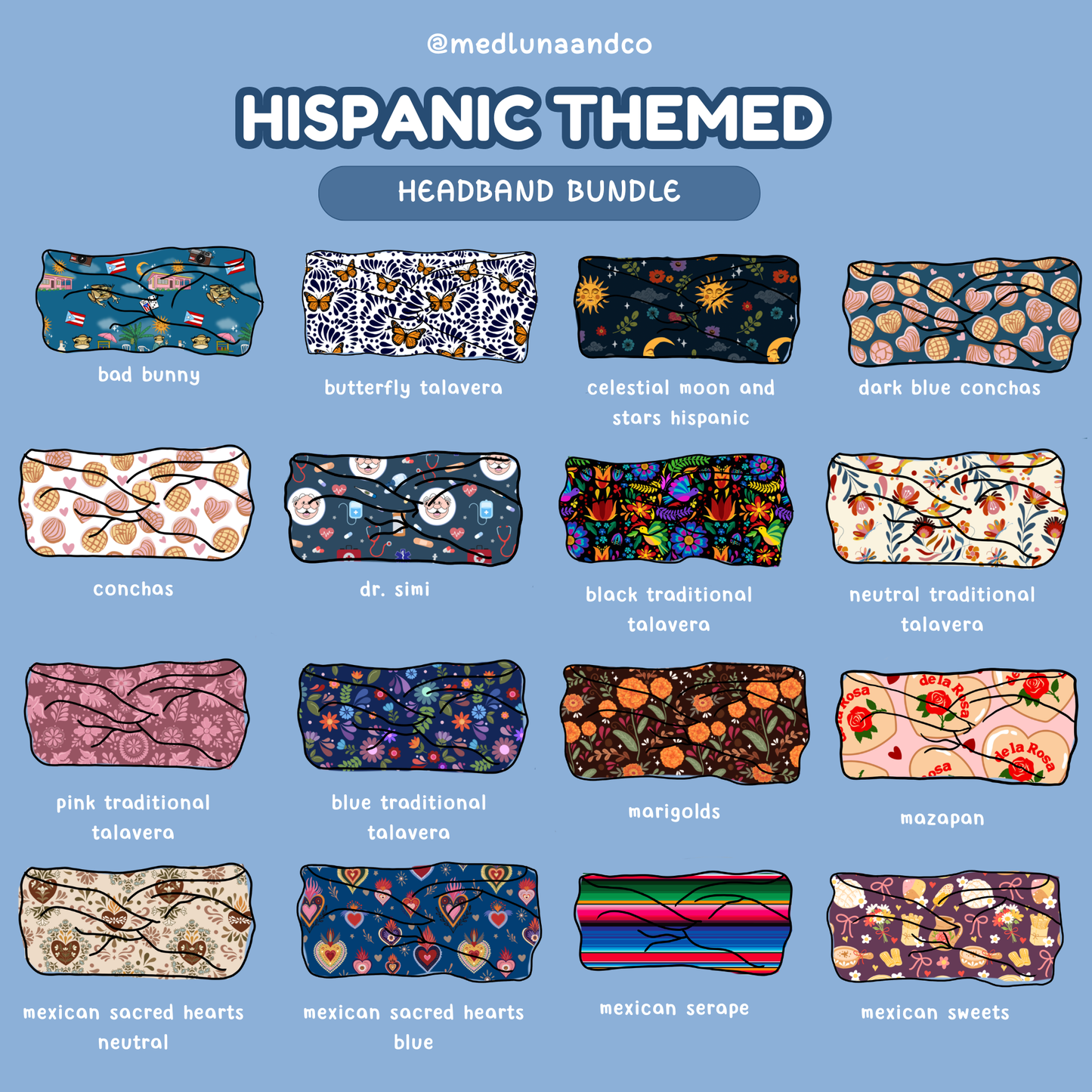 HISPANIC THEMED HEADBAND BUNDLE