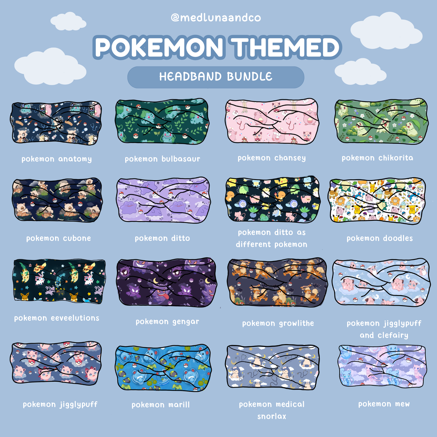 POKEMON THEMED HEADBAND BUNDLE