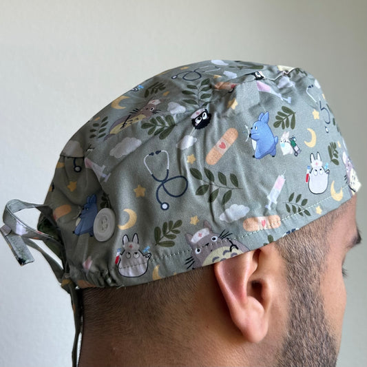 MY NEIGHBOR TOTORO - MEDICAL THEMED SATIN LINED REGULAR SCRUB CAP