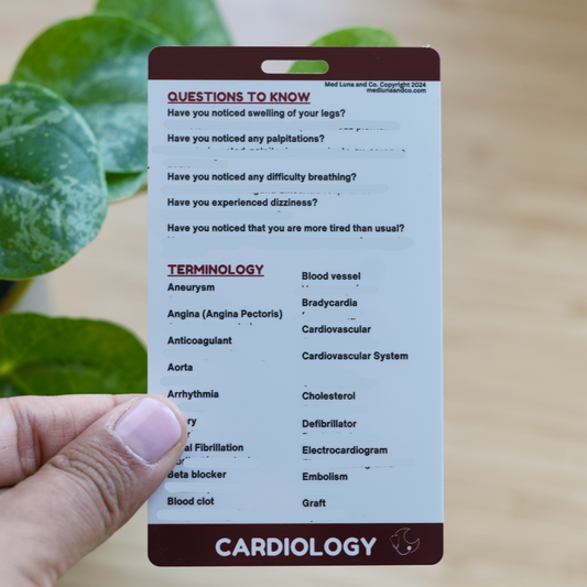 CARDIOLOGY MEDICAL SPANISH BADGE