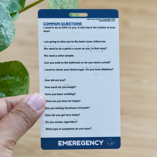 EMERGENCY ROOM MEDICAL SPANISH BADGE
