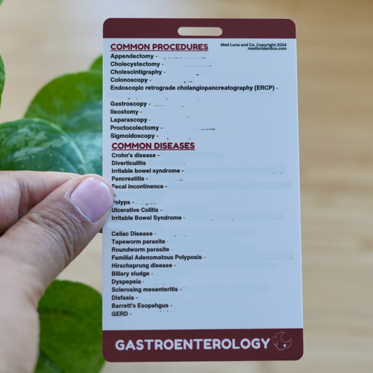 GASTROENTEROLOGY MEDICAL SPANISH BADGE