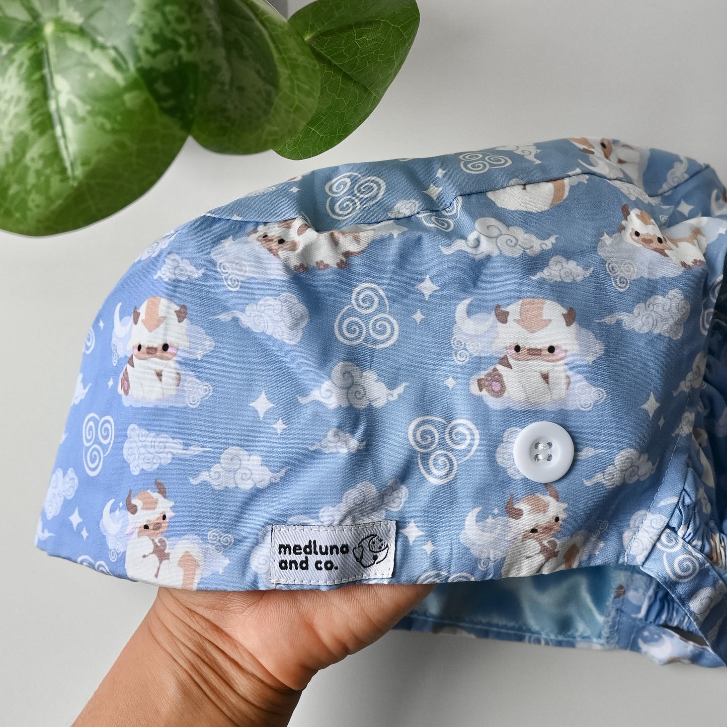 ATLA - APPA FLYING IN THE SKY SATIN LINED PONYTAIL SCRUB CAP