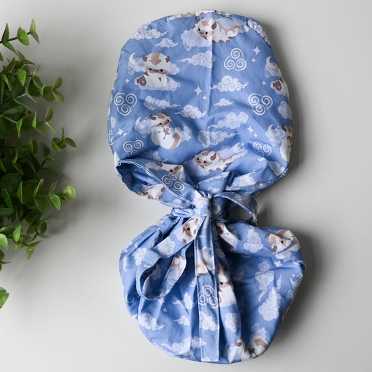ATLA - APPA FLYING IN THE SKY SATIN LINED PONYTAIL SCRUB CAP