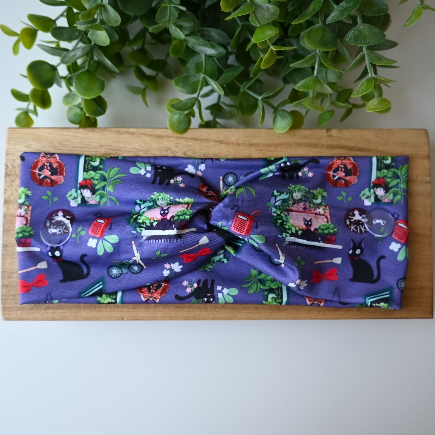KIKI'S DELIVERY SERVICE - PURPLE JIJI WITH PLANTS HEADBAND