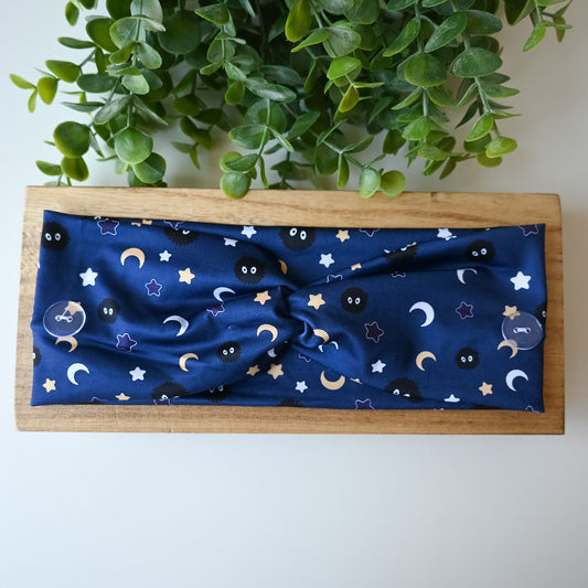 STUDIO GHIBLI - DARK SOOTS WITH MOON AND STARS HEADBAND