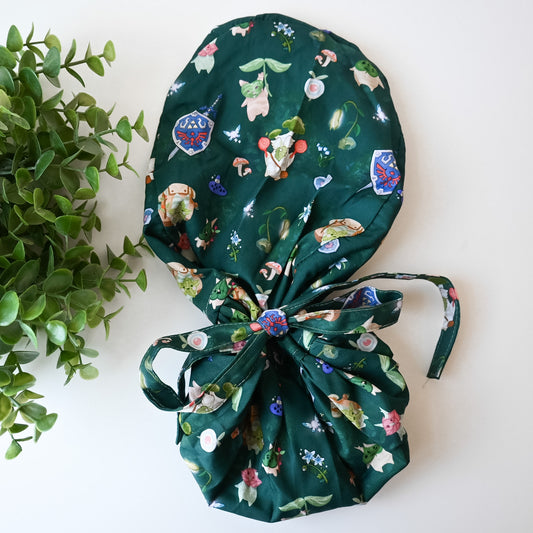 LEGEND OF ZELDA - KOROKS THEMED SATIN LINED PONYTAIL SCRUB CAP