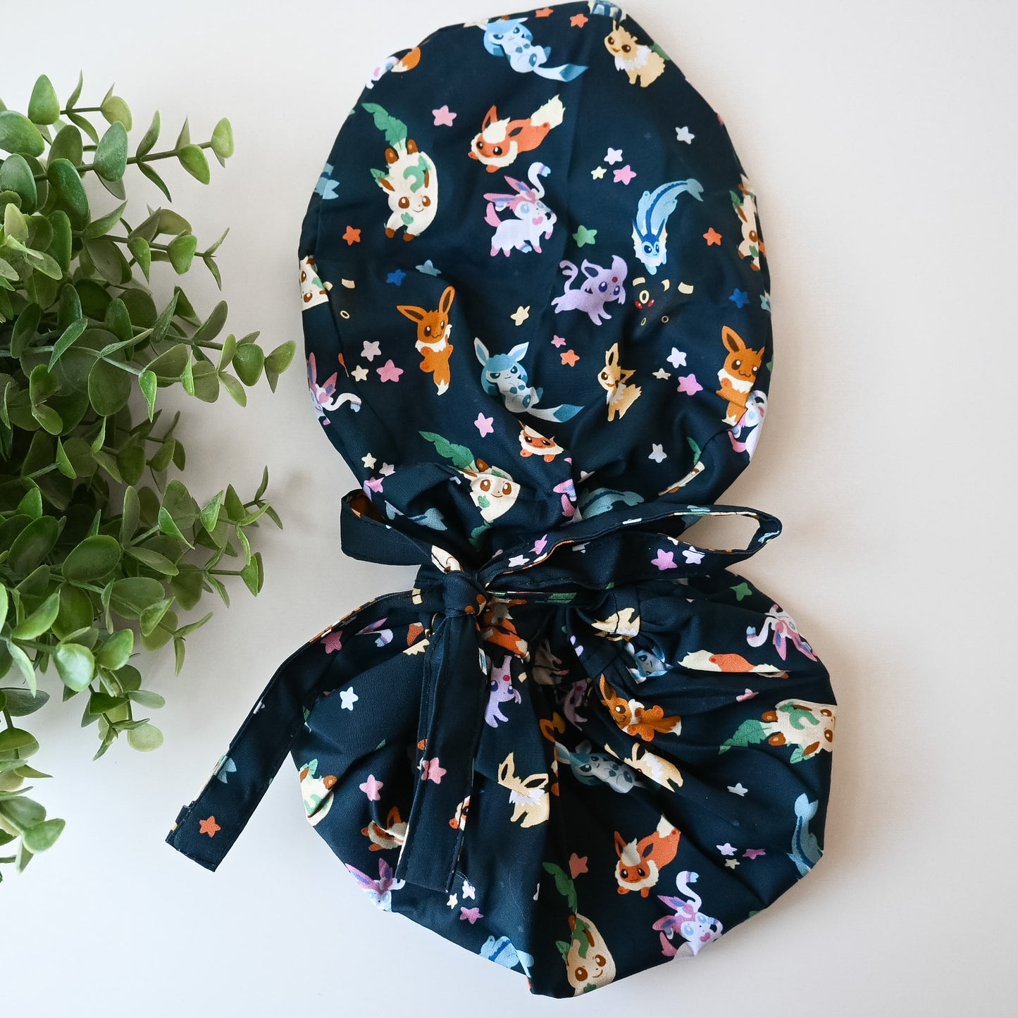 POKEMON - EEVEELUTIONS THEMED SATIN LINED PONYTAIL SCRUB CAP