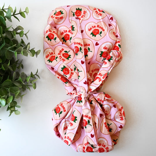 MAZAPAN THEMED SATIN LINED PONYTAIL SCRUB CAP