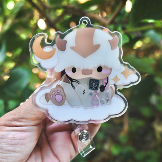 AVATAR THE LAST AIRBENDER: APPA MEDICAL THEMED ACRYLIC SHAKER BADGE REEL