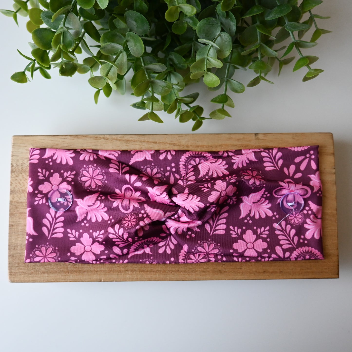 HISPANIC TRADITIONAL PINK TALAVERA PATTERN HEADBAND