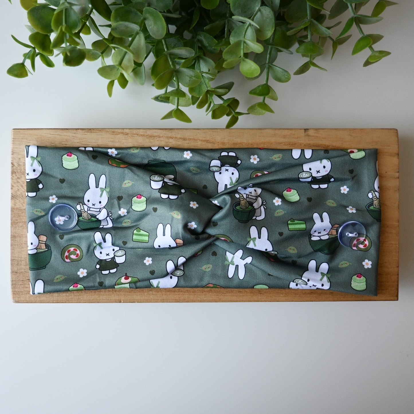 MIFFY GREEN WITH MATCHA THEMED HEADBAND