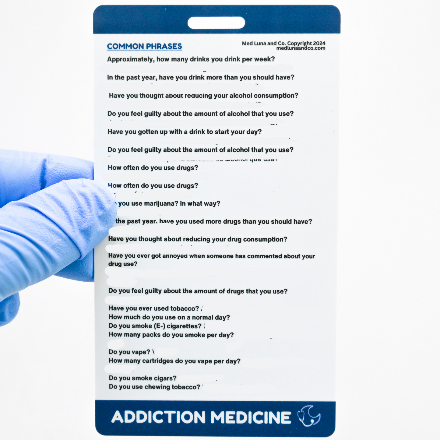 ADDICTION MEDICINE MEDICAL SPANISH BADGE