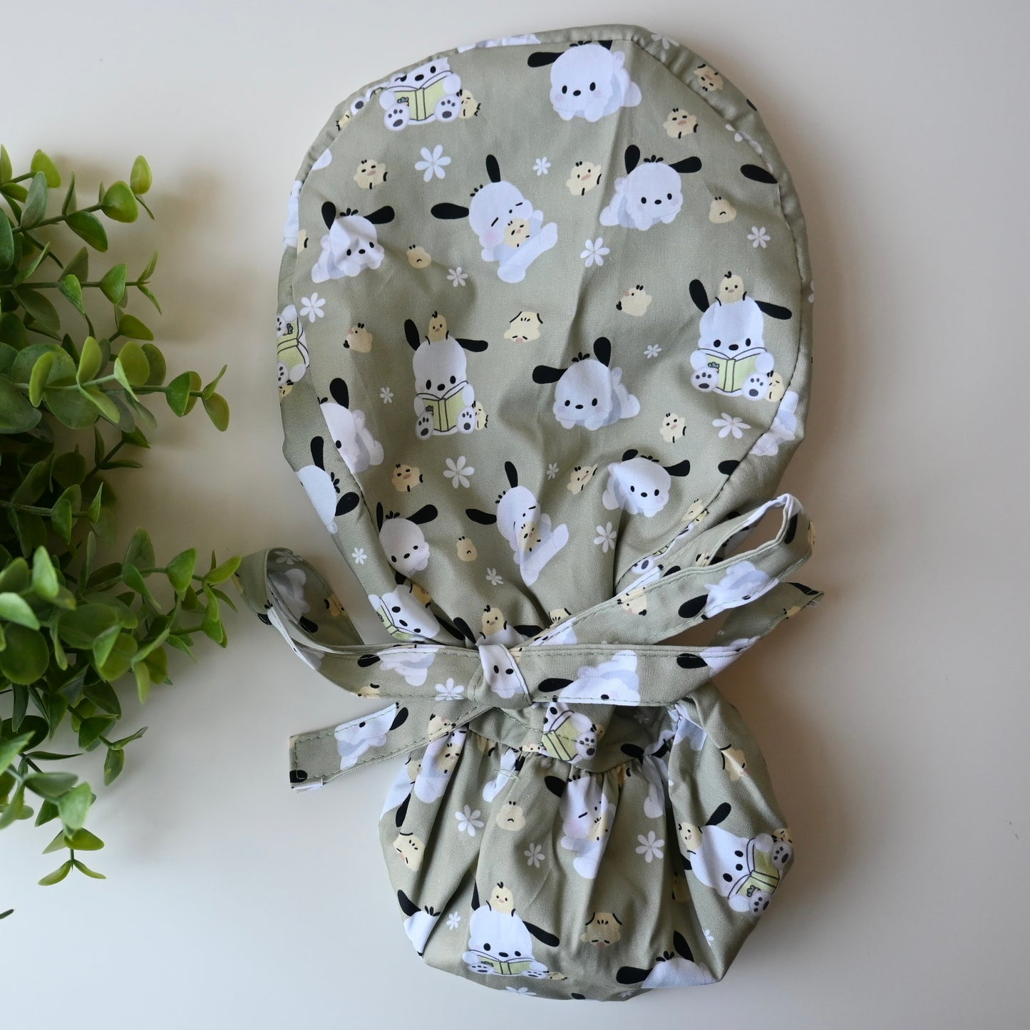 POCHACCO SATIN LINED PONYTAIL SCRUB CAP