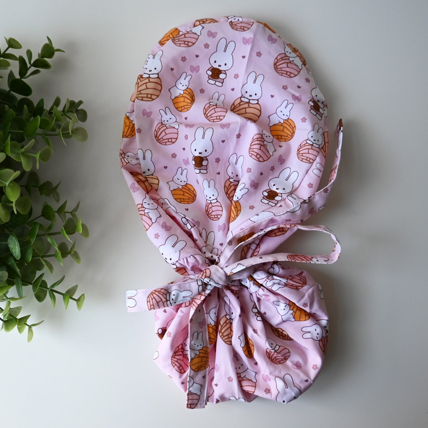 MIFFY CONCHAS THEMED SATIN LINED PONYTAIL SCRUB CAP
