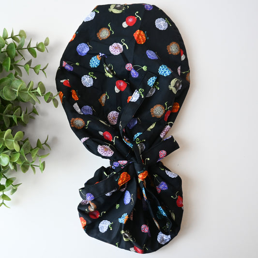 ONE PIECE - DEVIL'S FRUIT THEMED SATIN LINED PONYTAIL SCRUB CAP