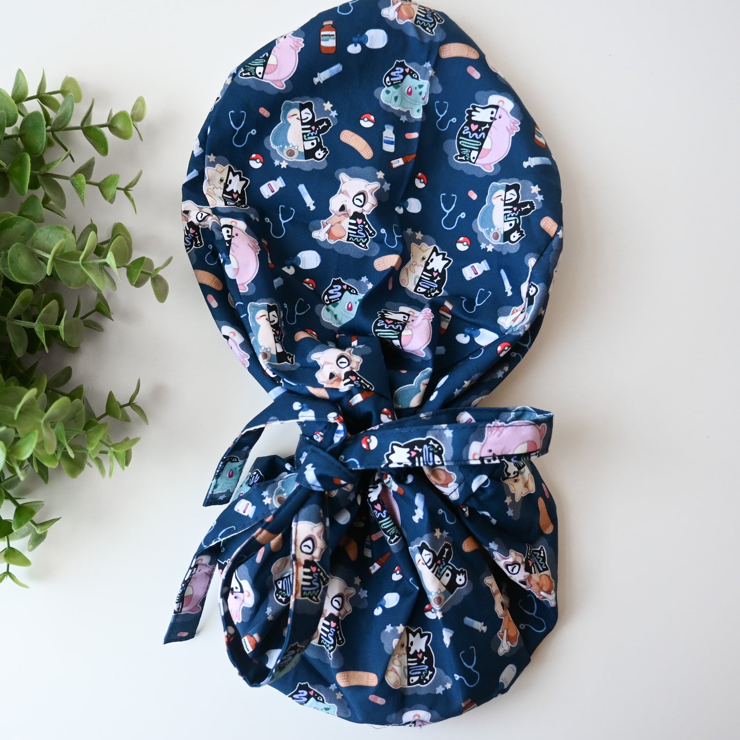 POKEMON - ANATOMY THEMED SATIN LINED PONYTAIL SCRUB CAP