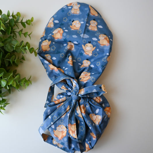 POKEMON - PSYDUCK THEMED SATIN LINED PONYTAIL SCRUB CAP