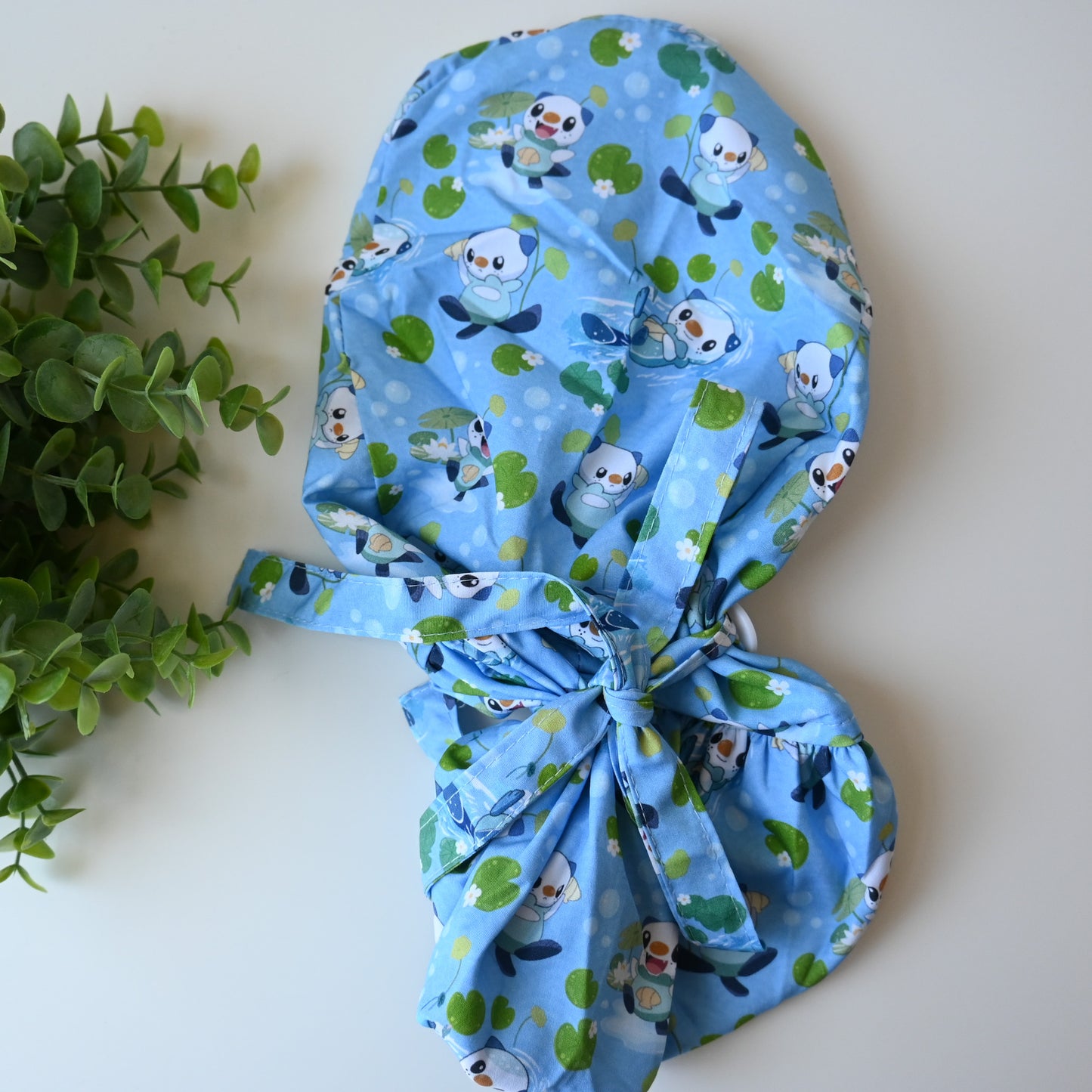 POKEMON - OSHAWOTT THEMED SATIN LINED PONYTAIL SCRUB CAP