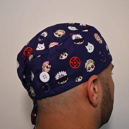 JUJUTSU KAISEN - ALL CHARACTERS THEMED SATIN LINED REGULAR SCRUB CAP