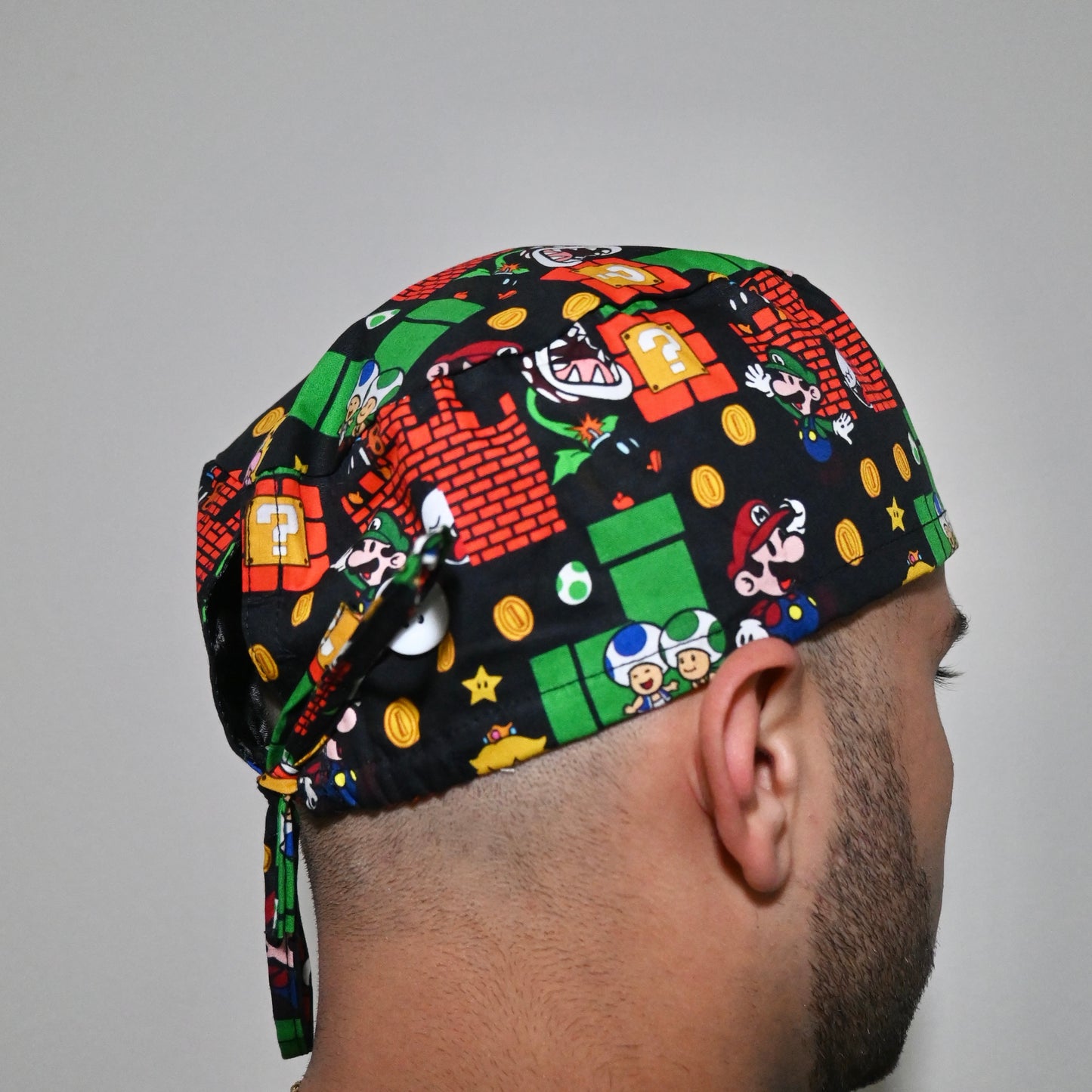 SUPER MARIO BROS. - DARK LEVEL THEMED SATIN LINED REGULAR SCRUB CAP