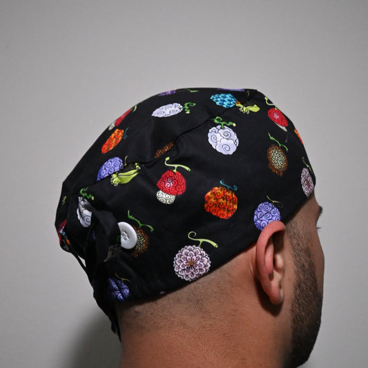 ONE PIECE - DEVIL FRUIT THEMED SATIN LINED REGULAR SCRUB CAP