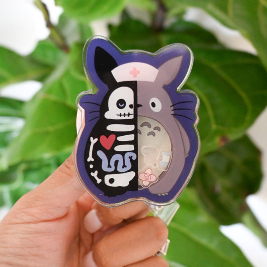 MY NEIGHBOR TOTORO - ANATOMY THEMED ACRYLIC SHAKER BADGE REEL