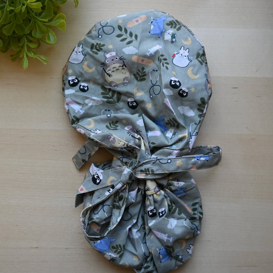 MY NEIGHBOR TOTORO - MEDICAL THEMED SATIN LINED PONYTAIL SCRUB CAP