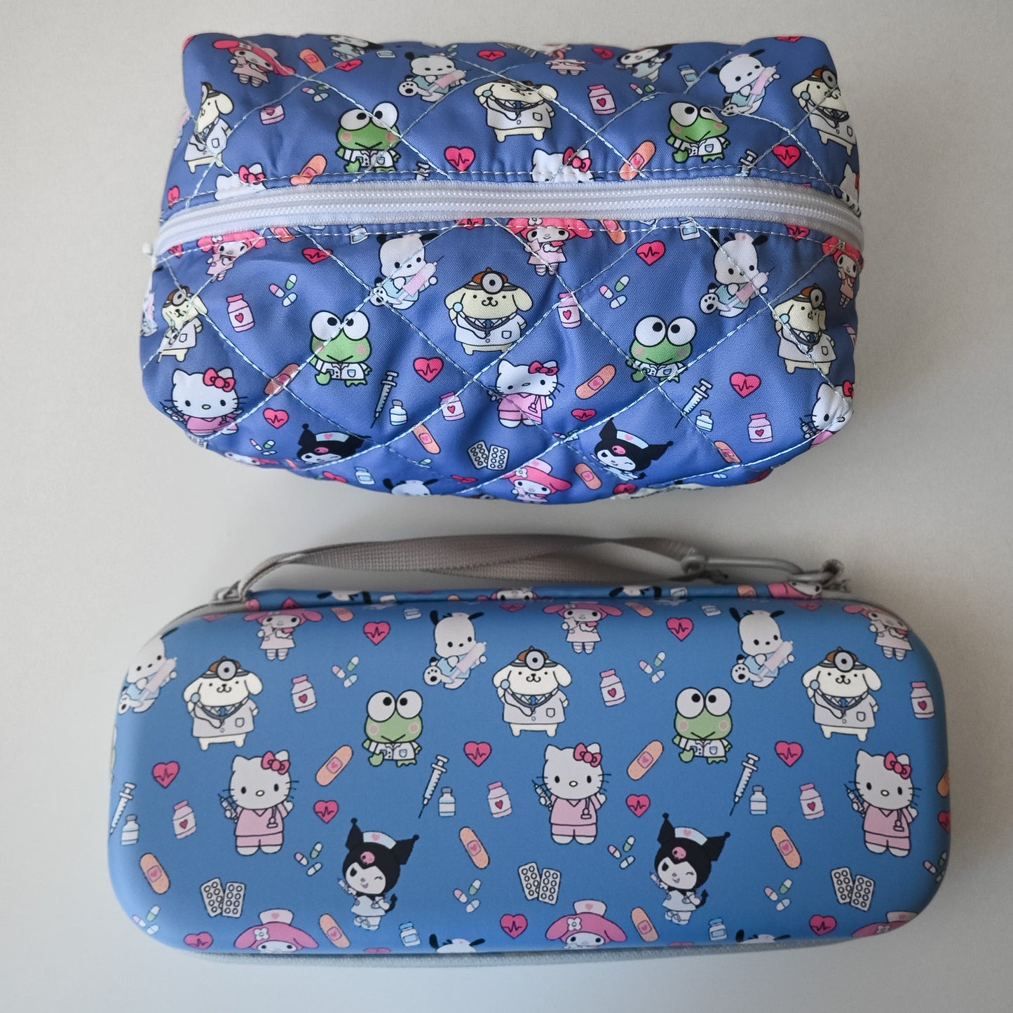 SANRIO MEDICAL THEMED MAKEUP BAG AND STETHOSCOPE CASE BUNDLE