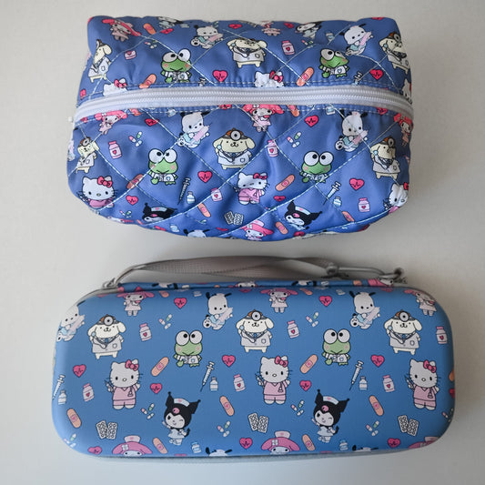 SANRIO MEDICAL THEMED MAKEUP BAG AND STETHOSCOPE CASE BUNDLE