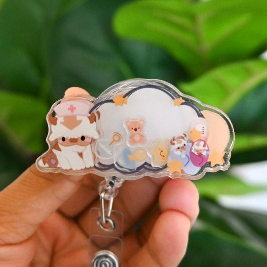 LABOR AND DELIVERY APPA THEMED ACRYLIC SHAKER BADGE REEL