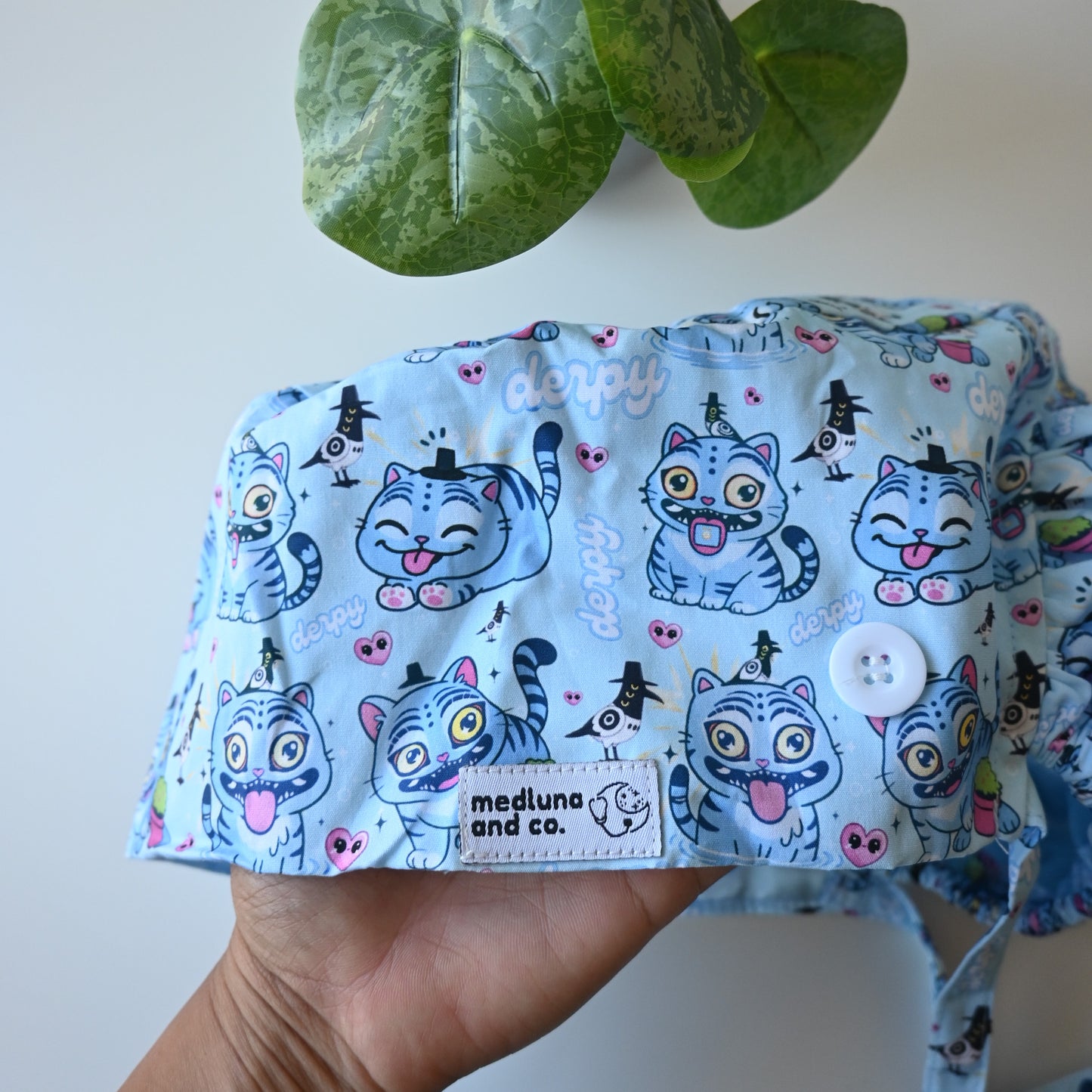 KPOP DEMON HUNTERS THEMED SATIN LINED PONYTAIL SCRUB CAP