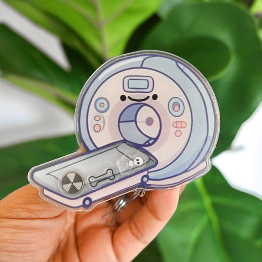 RADIOLOGY THEMED ACRYLIC SHAKER BADGE REEL