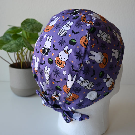 MIFFY HALLOWEEN THEMED SATIN LINED REGULAR SCRUB CAP