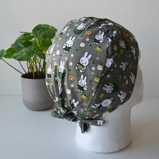 MIFFY MATCHA THEMED SATIN LINED REGULAR SCRUB CAP