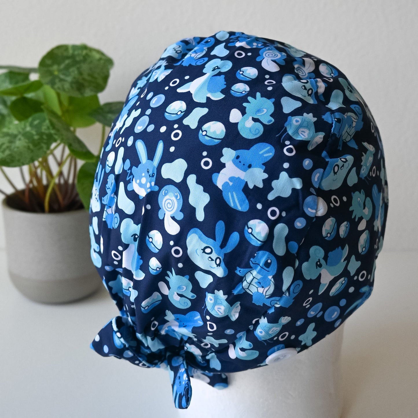 POKEMON - WATER TYPE THEMED SATIN LINED REGULAR SCRUB CAP