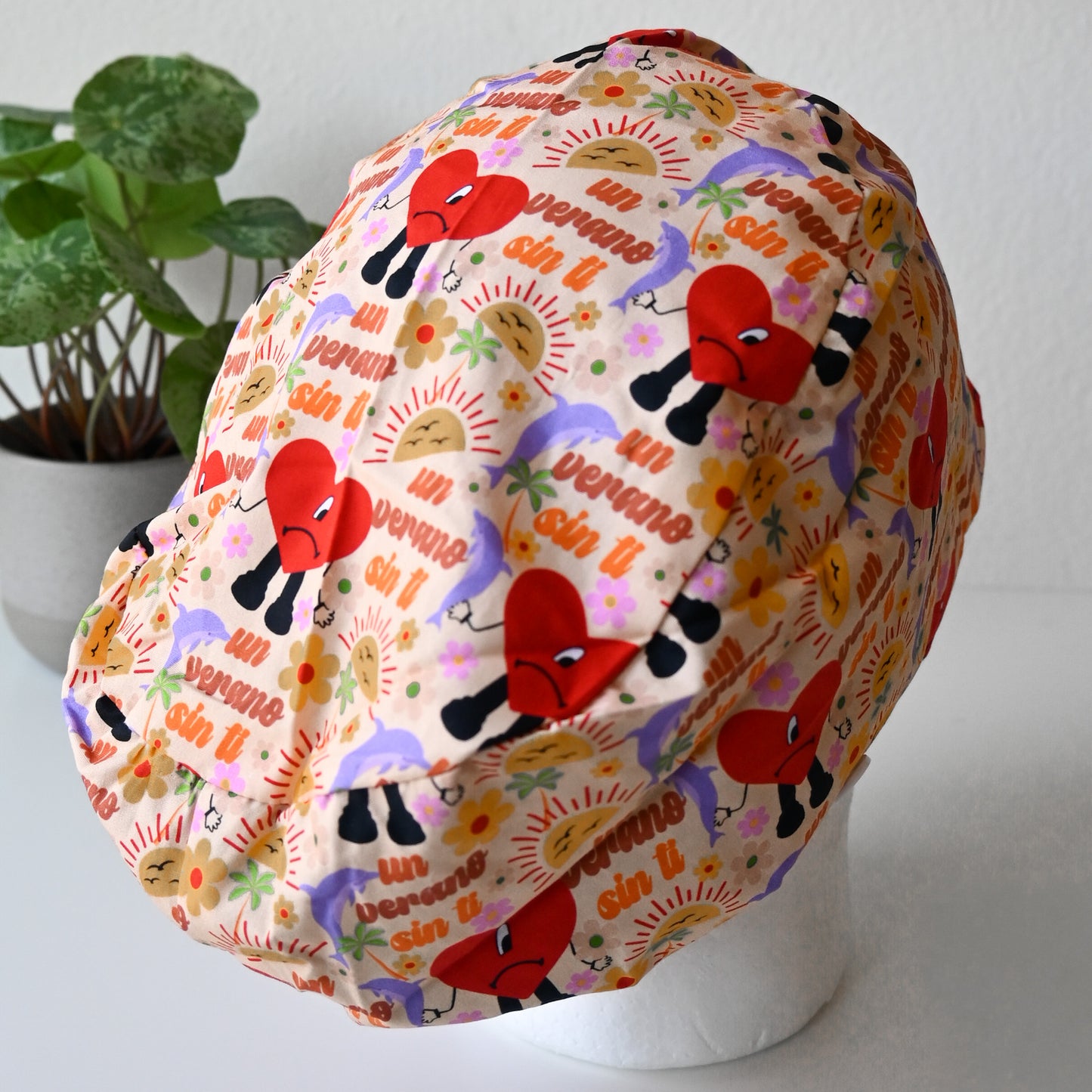 BAD BUNNY - UN VERANO SIN TI THEMED SATIN LINED EURO STYLE SCRUB CAP