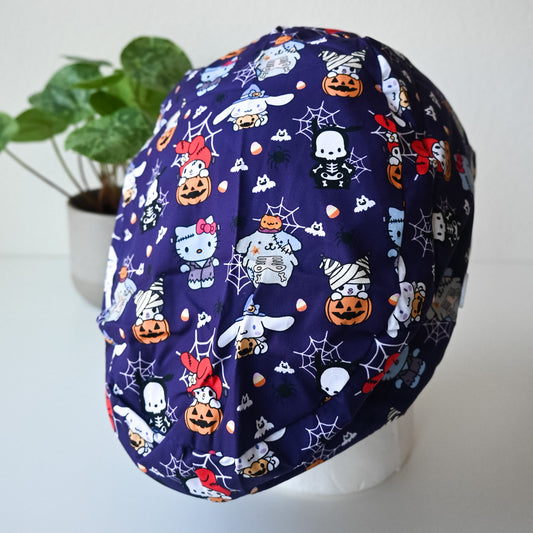 SANRIO HALLOWEEN CHARACTERS THEMED SATIN LINED EURO STYLE SCRUB CAP