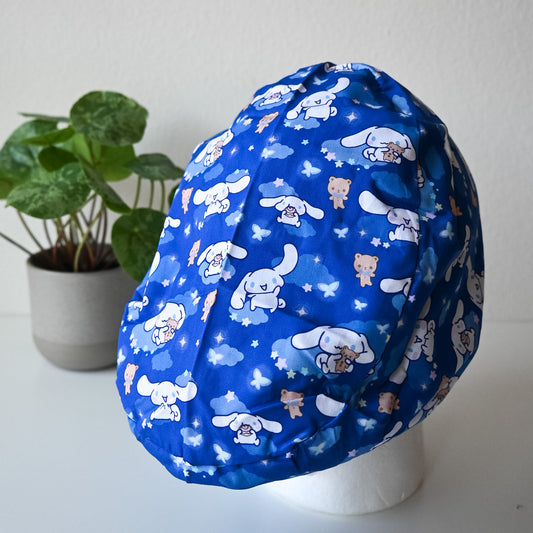 CINNAMORROLL THEMED SATIN LINED EURO STYLE SCRUB CAP