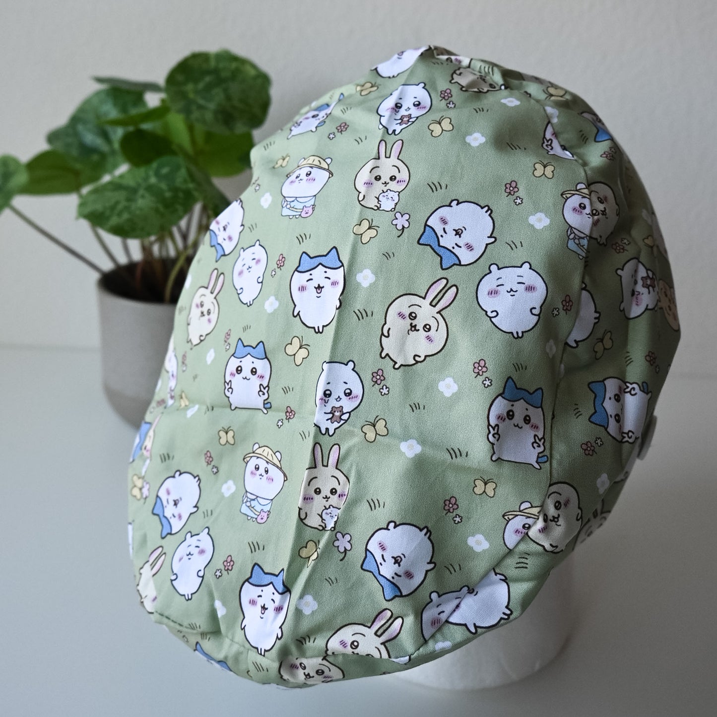 CHIIKAWA THEMED SATIN LINED EURO STYLE SCRUB CAP