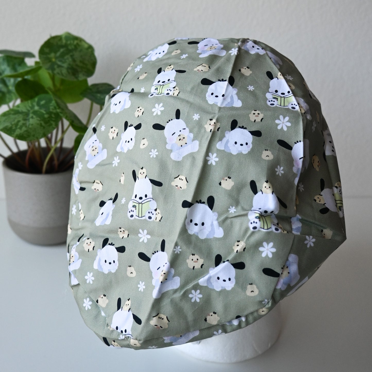 POCHACCO THEMED SATIN LINED EURO STYLE SCRUB CAP