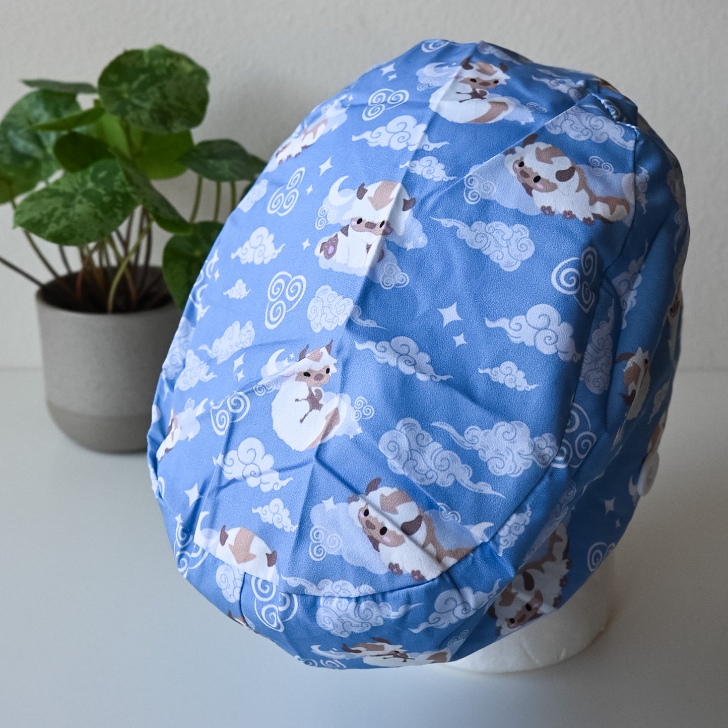 ATLA - APPA FLYING IN THE SKY THEMED SATIN LINED EURO STYLE SCRUB CAP